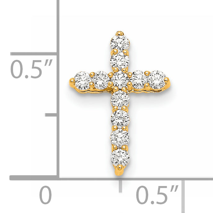 Diamond Cross Pendant Necklace - 14k Yellow Gold / True Origin® Diamond, Lab Grown / 1/5 ctw.