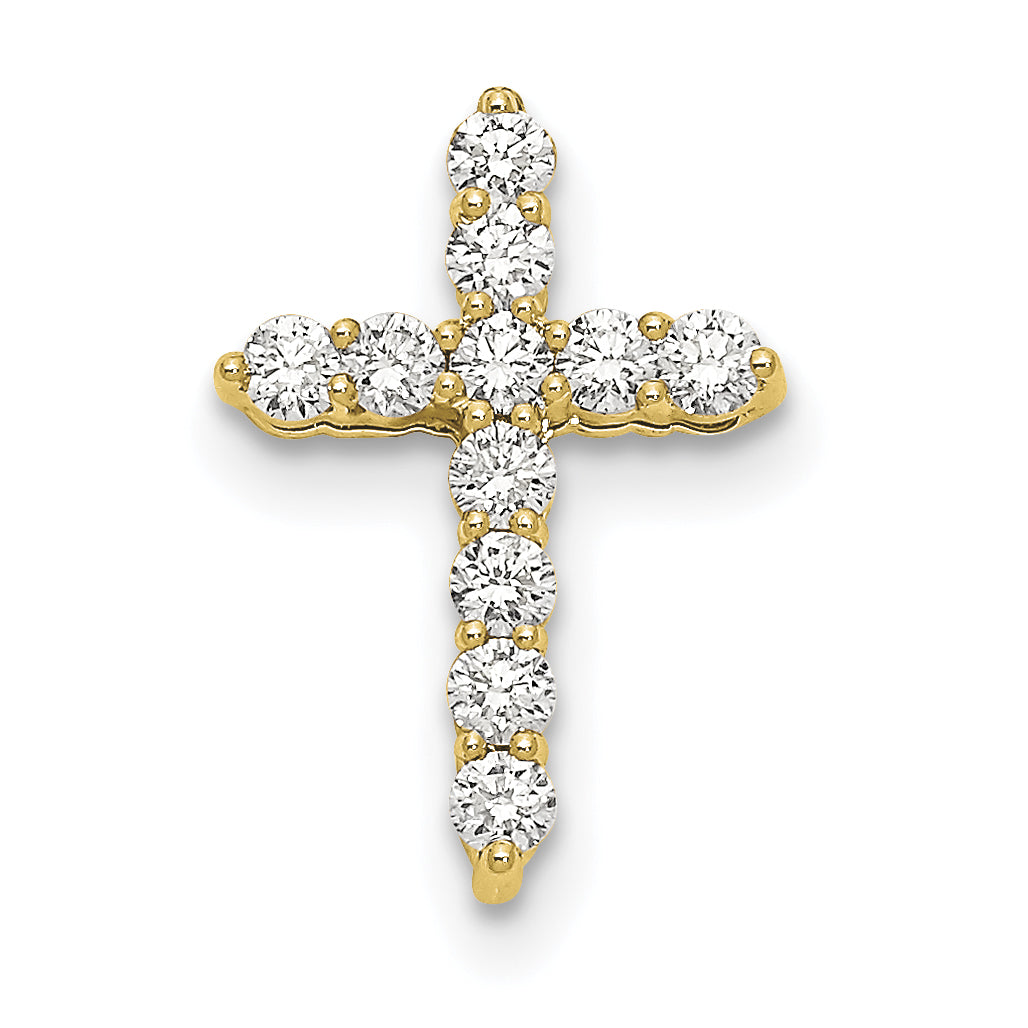 Diamond Cross Pendant Necklace - 14k Yellow Gold / True Origin® Diamond, Lab Grown / 1/5 ctw.