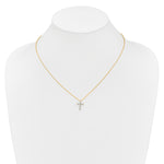 Diamond Cross Pendant Necklace - 10k Yellow Gold / None / 1/3 ctw.