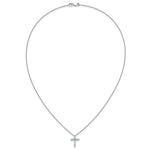 Diamond Cross Pendant Necklace - 14k White Gold / Diamond / 1/3 ctw.