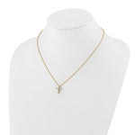 Diamond Cross Pendant Necklace - 14k Yellow Gold / True Origin® Diamond, Lab Grown / 1/3 ctw.