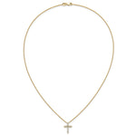 Diamond Cross Pendant Necklace - 14k Yellow Gold / True Origin® Diamond, Lab Grown / 1/3 ctw.
