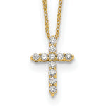 Diamond Cross Pendant Necklace - 14k Yellow Gold / Diamond / 1/3 ctw.
