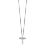 Diamond Cross Pendant Necklace - 10k White Gold / None / 1/2 ctw.