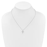 Diamond Cross Pendant Necklace - 10k White Gold / None / 1/2 ctw.