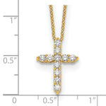 Diamond Cross Pendant Necklace - 10k Yellow Gold / None / 1/2 ctw.
