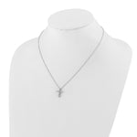 Diamond Cross Pendant Necklace - 14k White Gold / True Origin® Diamond, Lab Grown / 1/2 ctw.