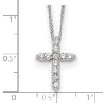 Diamond Cross Pendant Necklace - 14k White Gold / True Origin® Diamond, Lab Grown / 1/2 ctw.