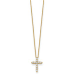 Diamond Cross Pendant Necklace - 14k Yellow Gold / Diamond / 1/2 ctw.