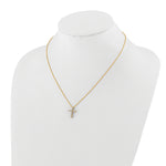 Diamond Cross Pendant Necklace - 14k Yellow Gold / True Origin® Diamond, Lab Grown / 1/2 ctw.