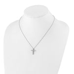 Diamond Cross Pendant Necklace - 14k White Gold / Diamond / 1 ctw.