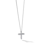 Diamond Cross Pendant Necklace - 14k White Gold / Diamond / 1 ctw.