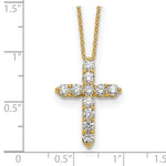 Diamond Cross Pendant Necklace - 14k Yellow Gold / True Origin® Diamond, Lab Grown / 1 ctw.