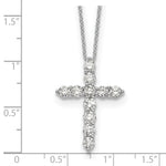 Diamond Cross Pendant Necklace - 14k White Gold / True Origin® Diamond, Lab Grown / 1-1/2 ctw.