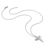 Diamond Cross Pendant Necklace - 14k White Gold / Diamond / 1-1/2 ctw.