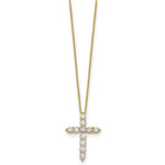 Diamond Cross Pendant Necklace - 14k Yellow Gold / Diamond / 1-1/2 ctw.