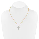 Diamond Cross Pendant Necklace - 14k Yellow Gold / Diamond / 1-1/2 ctw.