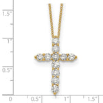 Diamond Cross Pendant Necklace - 14k Yellow Gold / True Origin® Diamond, Lab Grown / 1-1/2 ctw.