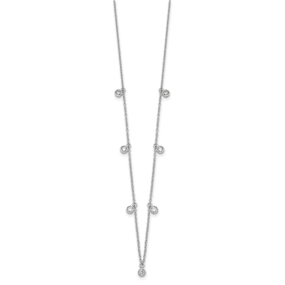 True Origin Lab Grown Diamond 9 Station Necklace - 14k White Gold / 5/8 ctw.#14k White Gold_5/8 ctw.
