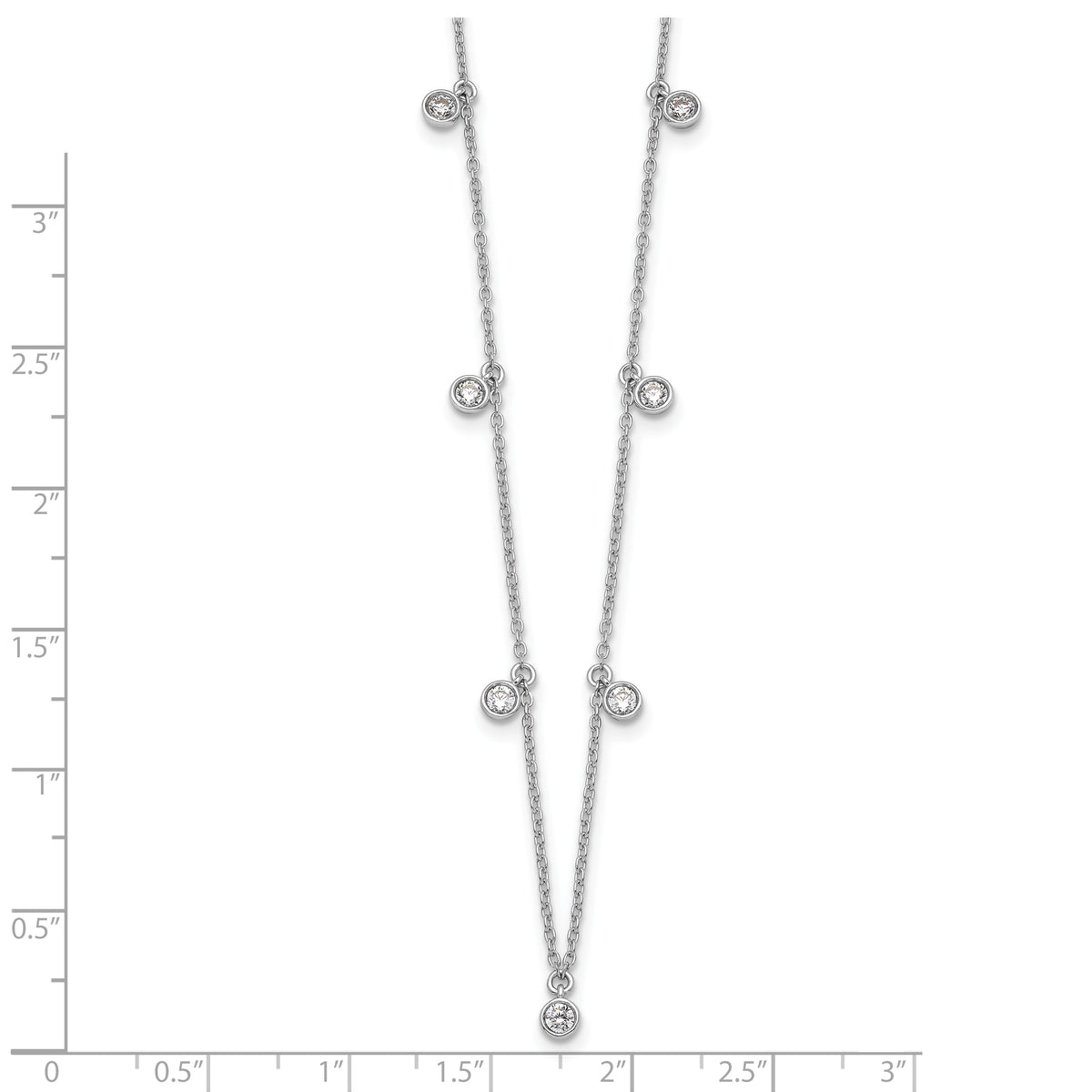 True Origin Lab Grown Diamond 9 Station Necklace - 14k White Gold / 5/8 ctw.