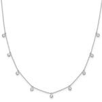 True Origin Lab Grown Diamond 9 Station Necklace - 14k White Gold / 1-1/6 ctw.