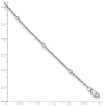 14k True Origin Lab Grown Diamond VS/SI, D E F Station Bracelet/Anklet - 14k White Gold / 7 in