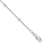 14k True Origin Lab Grown Diamond VS/SI, D E F Station Bracelet/Anklet - 14k White Gold / 7 in