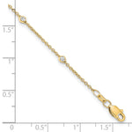 14k True Origin Lab Grown Diamond VS/SI, D E F Station Bracelet/Anklet - 14k Yellow Gold / 7 in