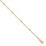 14k True Origin Lab Grown Diamond VS/SI, D E F Station Bracelet/Anklet - 14k Yellow Gold / 7 in