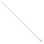 14k True Origin Lab Grown Diamond VS/SI, D E F Station Bracelet/Anklet - 14k Rose Gold / 8 in