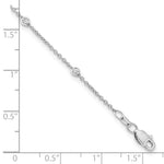 14k True Origin Lab Grown Diamond VS/SI, D E F Station Bracelet/Anklet - 14k White Gold / 8 in