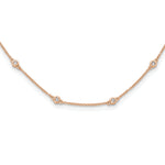 True Origin Lab Grown Diamond Station Necklace - 14k Rose Gold / 16 in / 1/3 ctw.