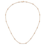 True Origin Lab Grown Diamond Station Necklace - 14k Rose Gold / 18 in / 2/5 ctw.