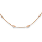 True Origin Lab Grown Diamond Station Necklace - 14k Rose Gold / 18 in / 2/5 ctw.
