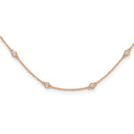 True Origin Lab Grown Diamond Station Necklace - 14k Rose Gold / 20 in / 1/2 ctw.