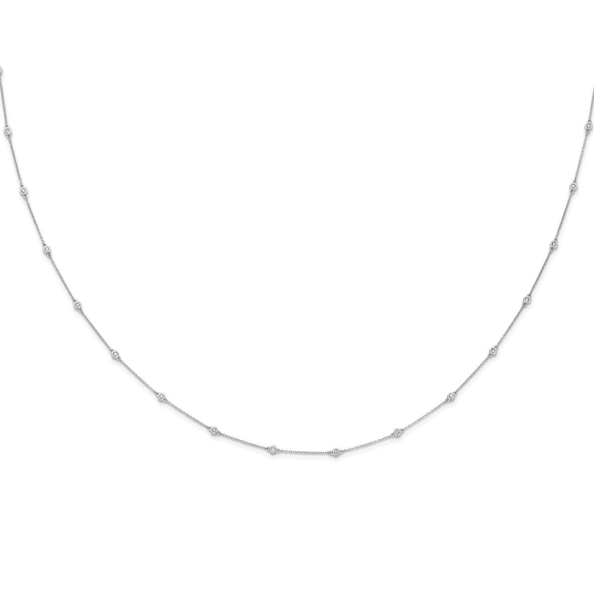 True Origin Lab Grown Diamond Station Necklace - 14k White Gold / 20 in / 1/2 ctw.