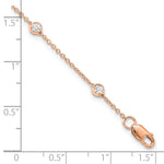 True Origin Lab Grown Diamond Station Bracelet & Anklet - 14k Rose Gold / 7 in