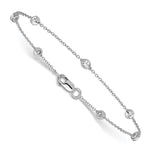 True Origin Lab Grown Diamond Station Bracelet & Anklet - 14k White Gold / 7 in