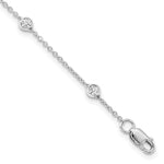 True Origin Lab Grown Diamond Station Bracelet & Anklet - 14k White Gold / 7 in