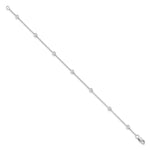 True Origin Lab Grown Diamond Station Bracelet & Anklet - 14k White Gold / 8 in