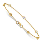 True Origin Lab Grown Diamond Station Bracelet & Anklet - 14k Yellow Gold / 8 in