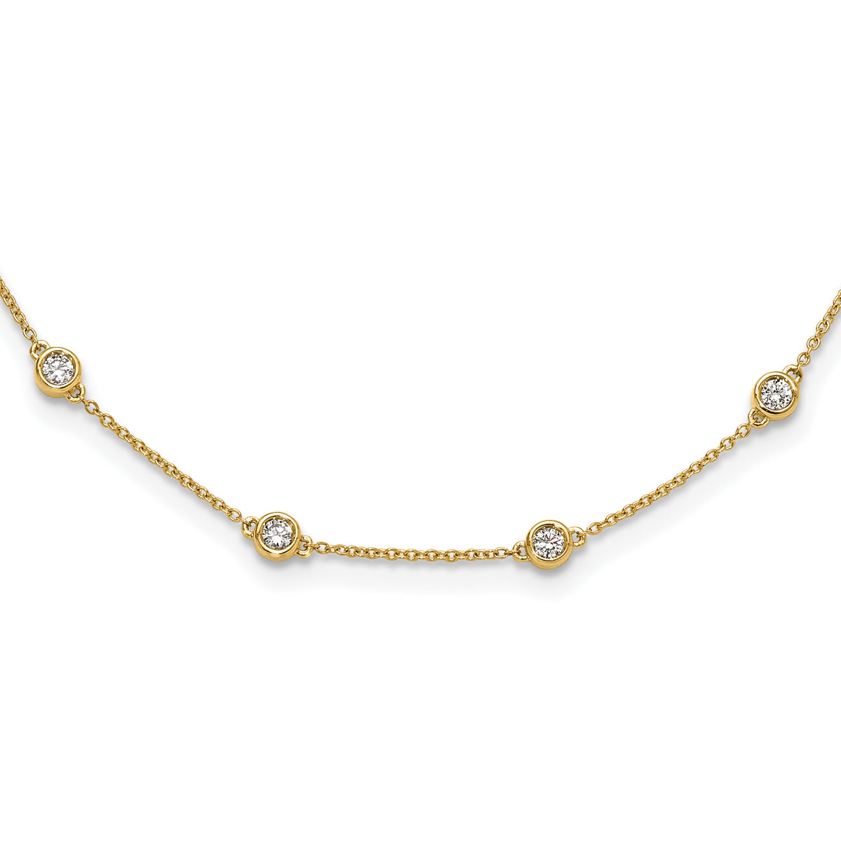 True Origin Lab Grown Diamond Station Necklace - 14k Yellow Gold / 16 in / 1 ctw.