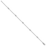 Gold Diamond Station Bracelet - 14k White Gold