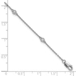 Gold Diamond Station Bracelet - 14k White Gold