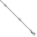 Gold Diamond Station Bracelet - 14k White Gold