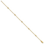Gold Diamond Station Bracelet - 14k Yellow Gold