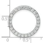 Grande Lab Grown Diamond Circle Pendant - 14k White Gold / 1 ctw. / VS+ F+