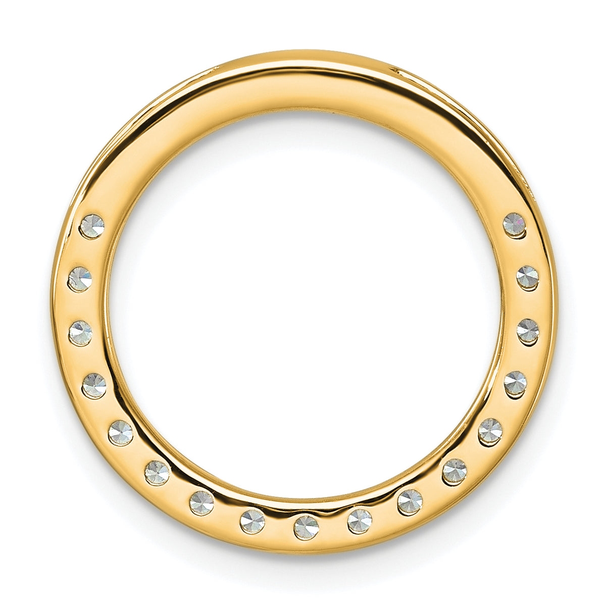 Grande Lab Grown Diamond Circle Pendant - 14k Yellow Gold / 1 ctw. / VS+ F+