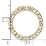 Grande Lab Grown Diamond Circle Pendant - 14k Yellow Gold / 1 ctw. / VS+ F+
