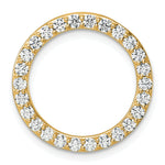 Grande Lab Grown Diamond Circle Pendant - 14k Yellow Gold / 1 ctw. / VS+ F+